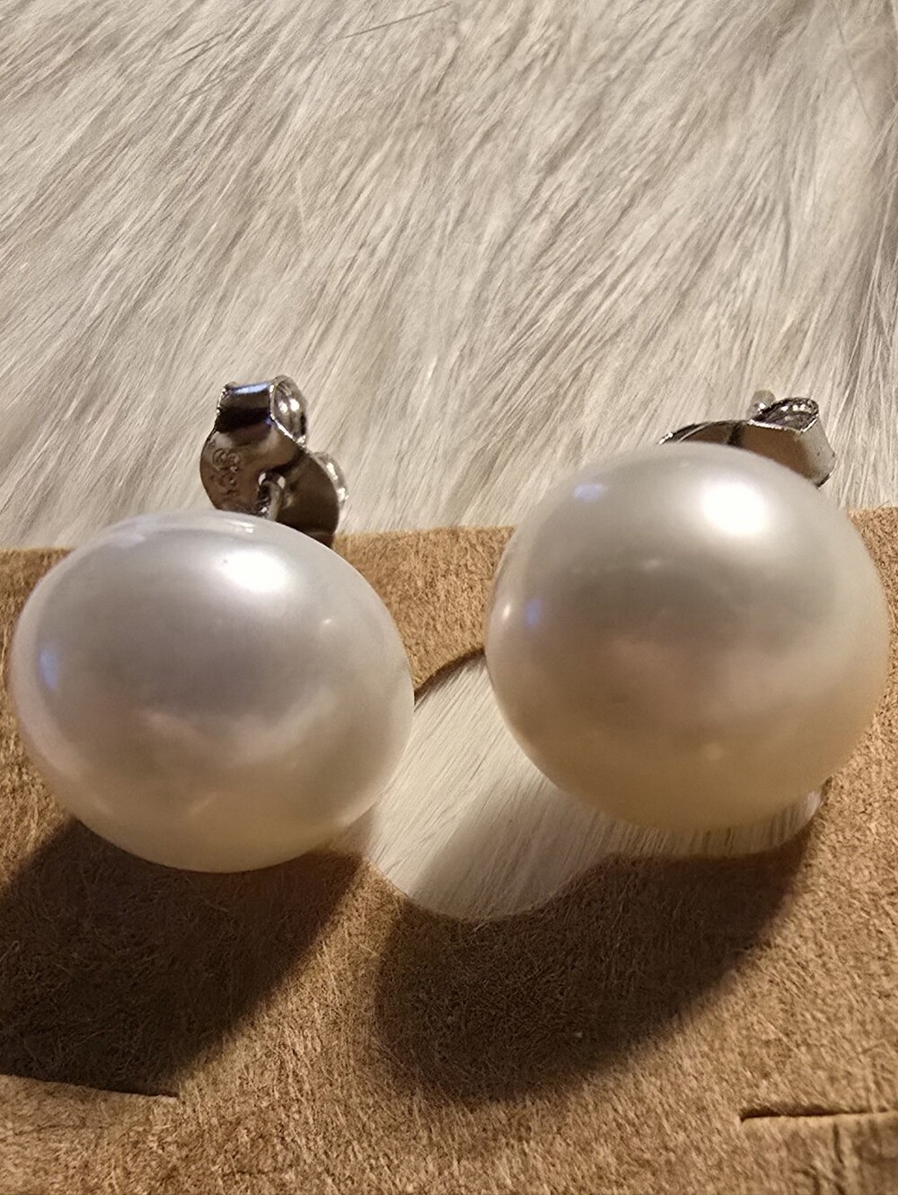 Classic Pearl Stud Earrings - White Pearls
